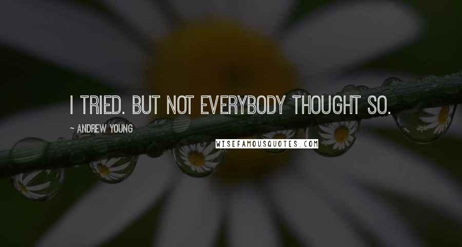 Andrew Young Quotes: I tried. But not everybody thought so.