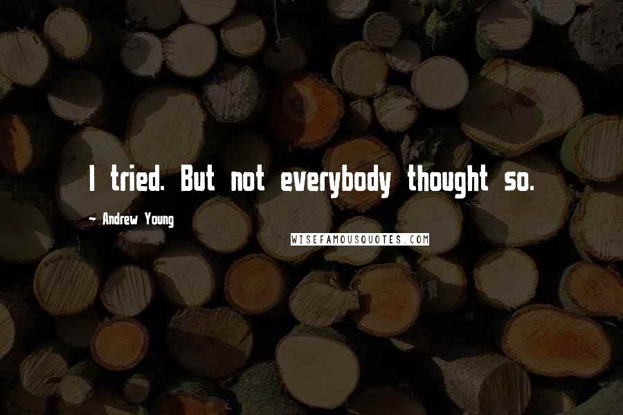 Andrew Young Quotes: I tried. But not everybody thought so.