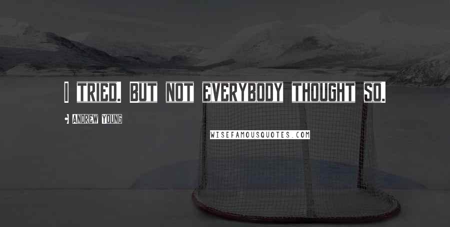 Andrew Young Quotes: I tried. But not everybody thought so.