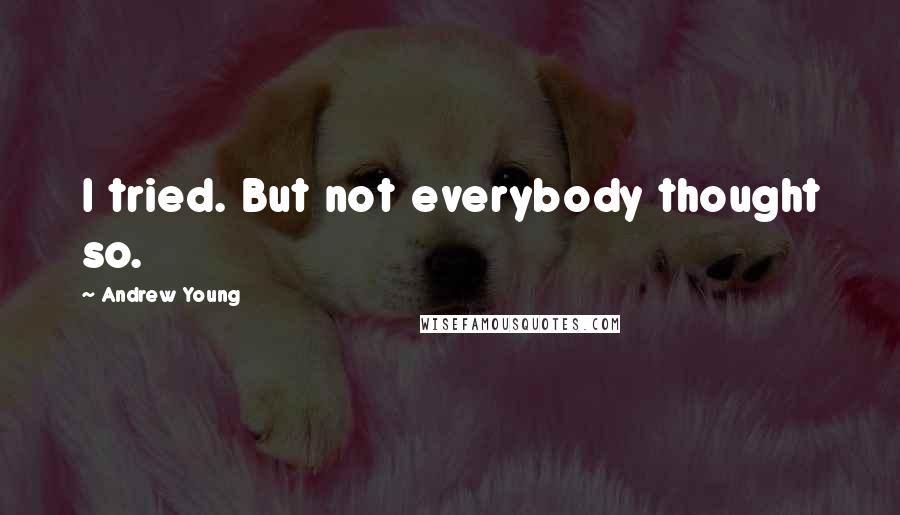 Andrew Young Quotes: I tried. But not everybody thought so.