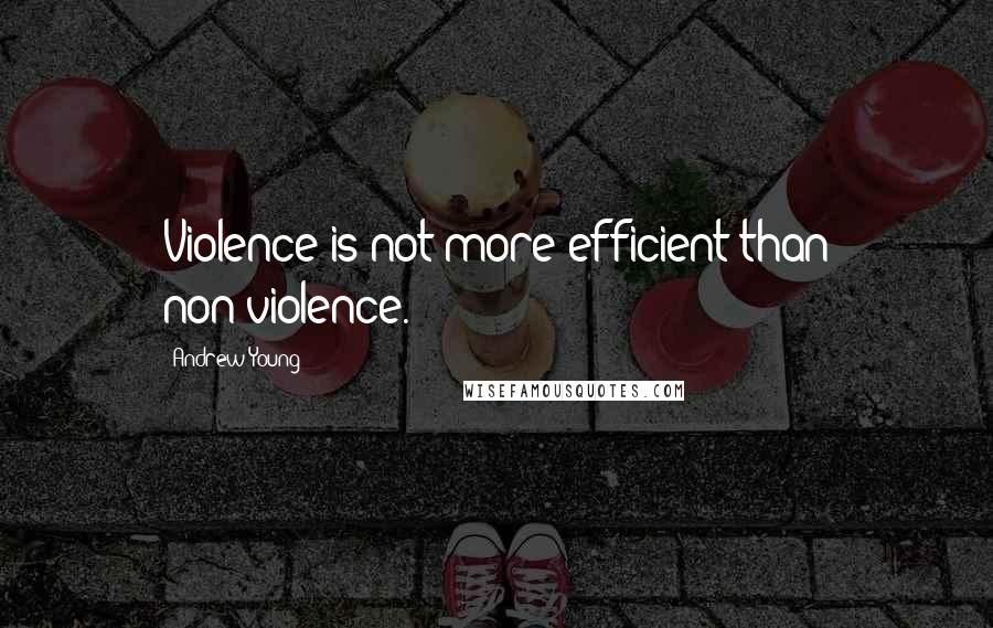 Andrew Young Quotes: Violence is not more efficient than non-violence.