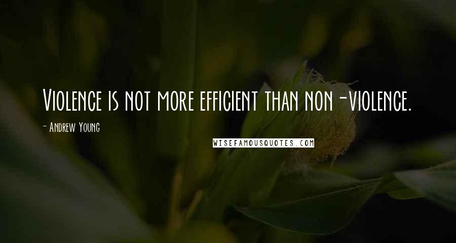 Andrew Young Quotes: Violence is not more efficient than non-violence.
