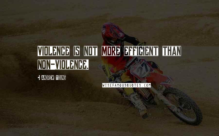 Andrew Young Quotes: Violence is not more efficient than non-violence.