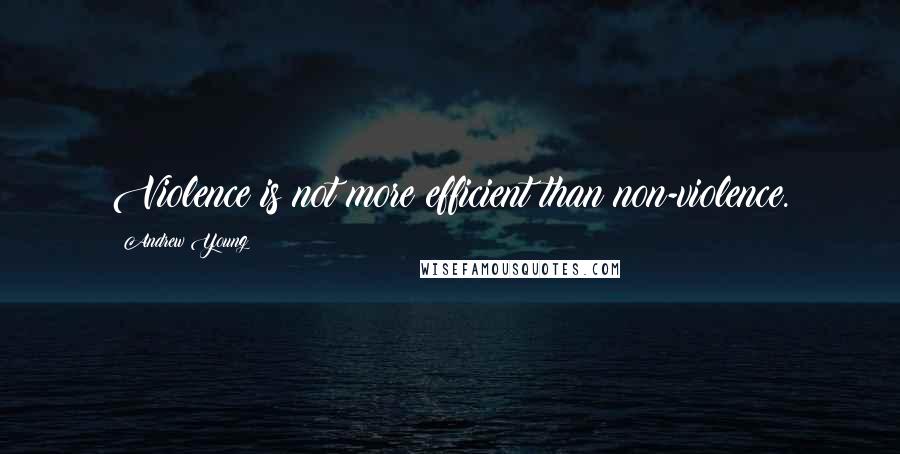Andrew Young Quotes: Violence is not more efficient than non-violence.