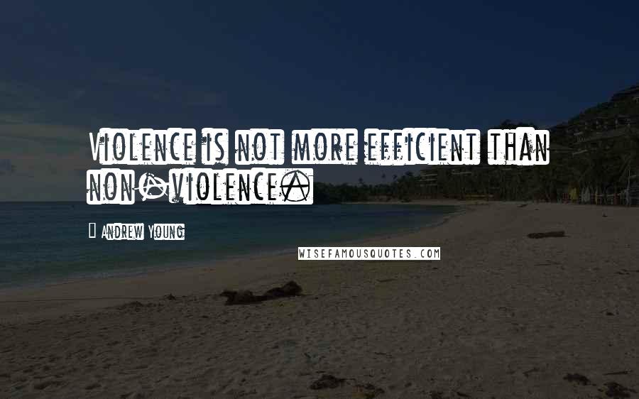 Andrew Young Quotes: Violence is not more efficient than non-violence.