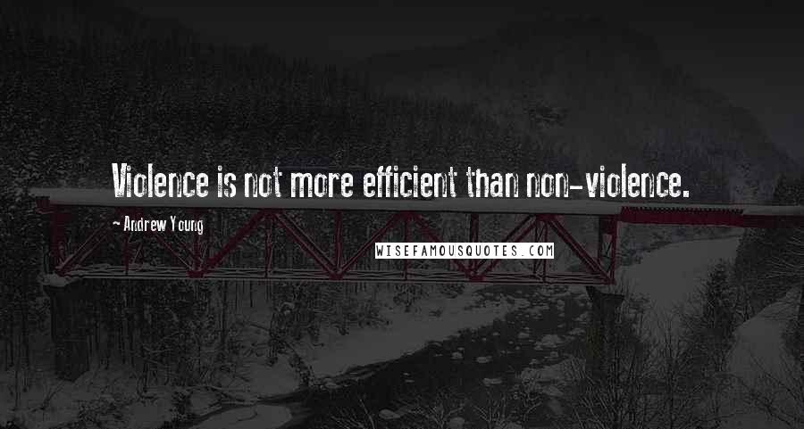 Andrew Young Quotes: Violence is not more efficient than non-violence.