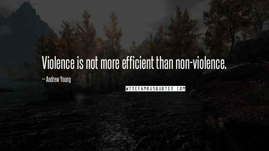 Andrew Young Quotes: Violence is not more efficient than non-violence.