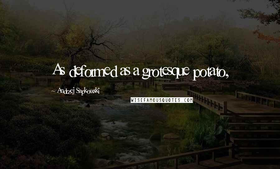 Andrzej Sapkowski Quotes: As deformed as a grotesque potato,