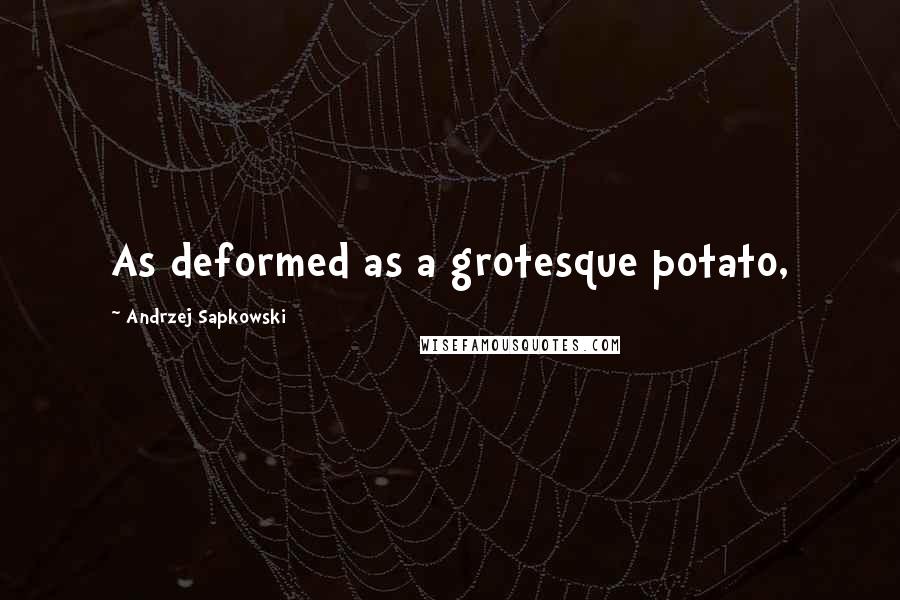 Andrzej Sapkowski Quotes: As deformed as a grotesque potato,