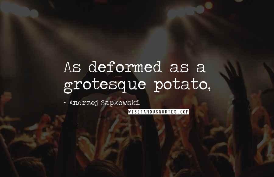 Andrzej Sapkowski Quotes: As deformed as a grotesque potato,