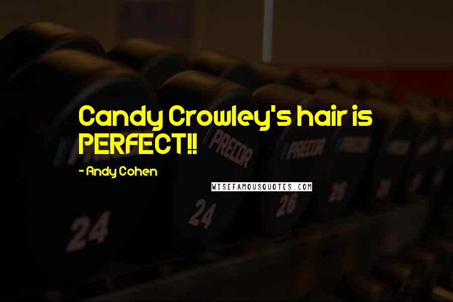 Andy Cohen Quotes: Candy Crowley's hair is PERFECT!!