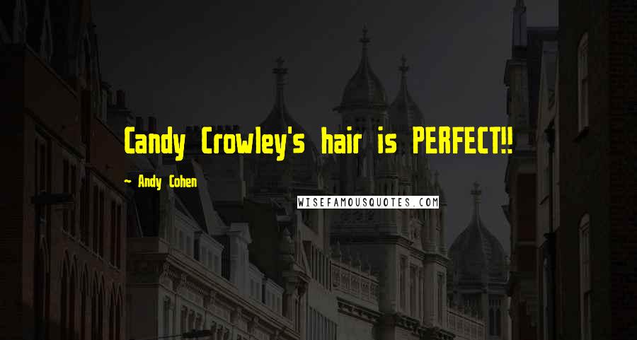 Andy Cohen Quotes: Candy Crowley's hair is PERFECT!!