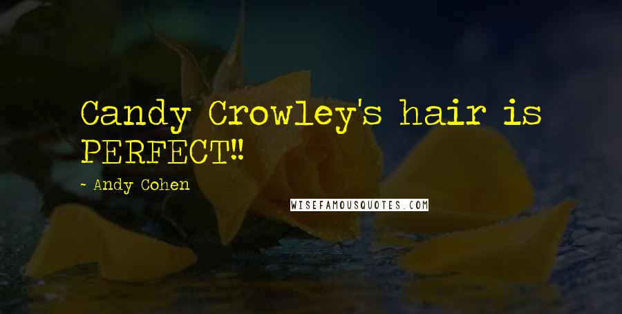 Andy Cohen Quotes: Candy Crowley's hair is PERFECT!!