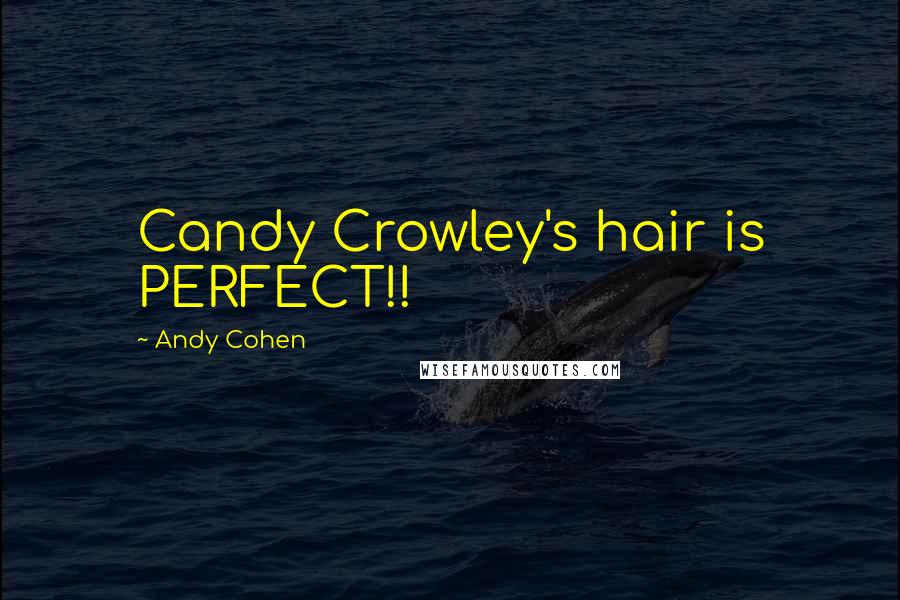 Andy Cohen Quotes: Candy Crowley's hair is PERFECT!!