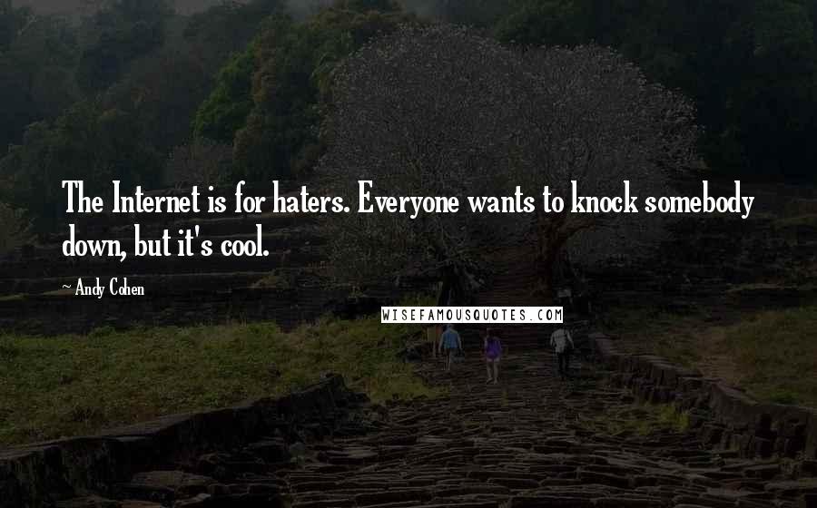 Andy Cohen Quotes: The Internet is for haters. Everyone wants to knock somebody down, but it's cool.