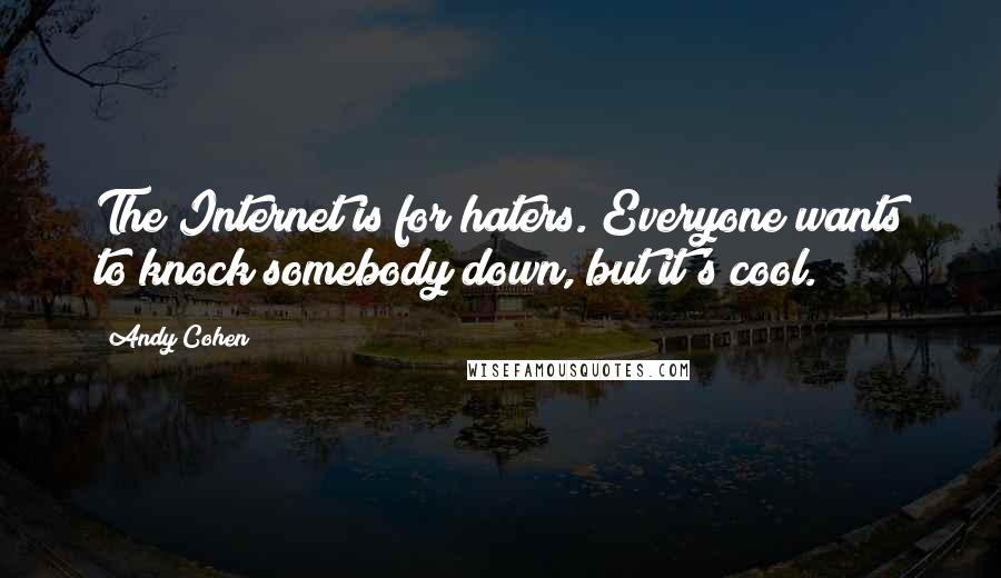 Andy Cohen Quotes: The Internet is for haters. Everyone wants to knock somebody down, but it's cool.