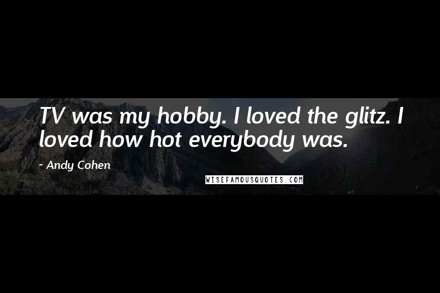 Andy Cohen Quotes: TV was my hobby. I loved the glitz. I loved how hot everybody was.