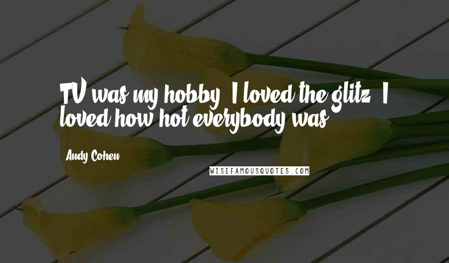 Andy Cohen Quotes: TV was my hobby. I loved the glitz. I loved how hot everybody was.