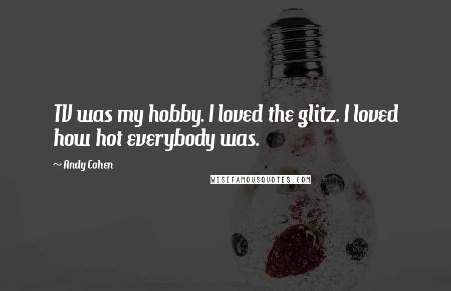 Andy Cohen Quotes: TV was my hobby. I loved the glitz. I loved how hot everybody was.