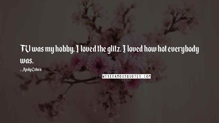 Andy Cohen Quotes: TV was my hobby. I loved the glitz. I loved how hot everybody was.