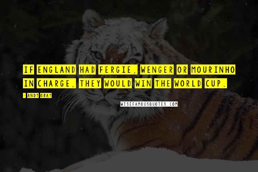 Andy Gray Quotes: If England had Fergie, Wenger or Mourinho in charge, they would win the World Cup.