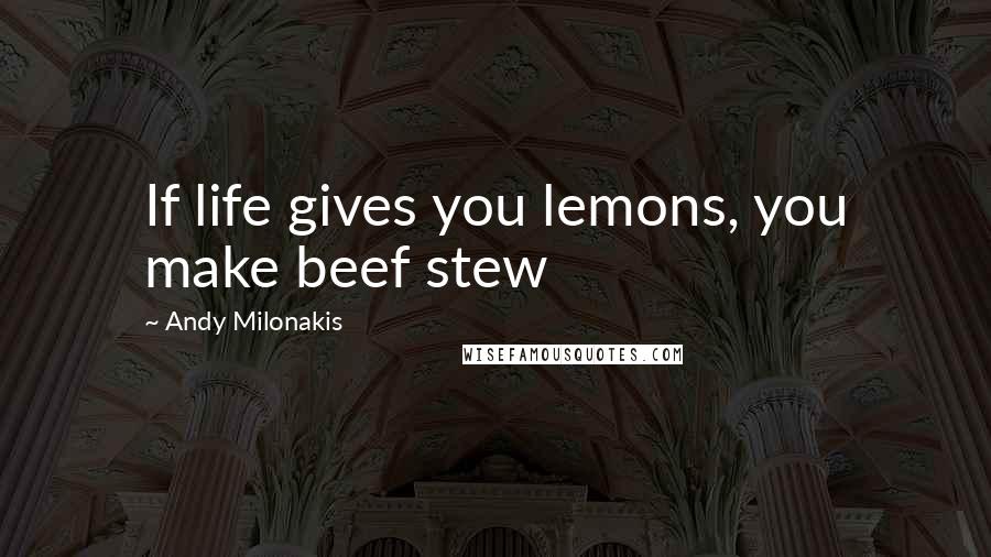 Andy Milonakis Quotes: If life gives you lemons, you make beef stew