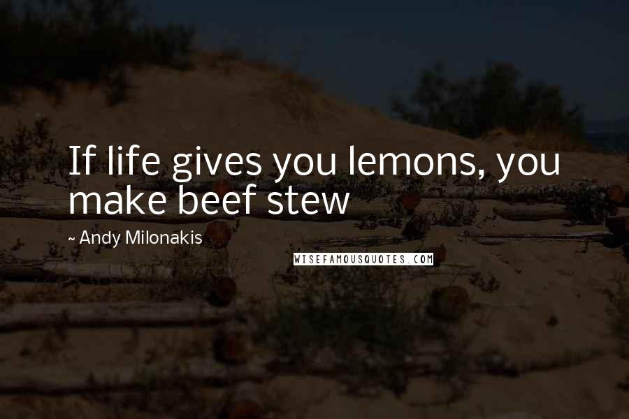 Andy Milonakis Quotes: If life gives you lemons, you make beef stew