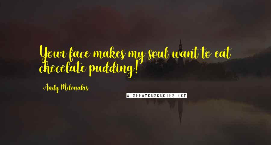 Andy Milonakis Quotes: Your face makes my soul want to eat chocolate pudding!