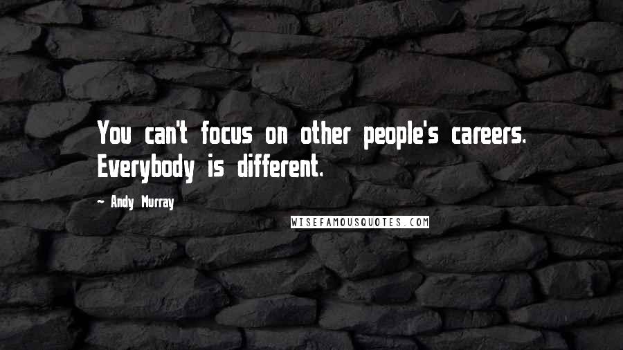 Andy Murray Quotes: You can't focus on other people's careers. Everybody is different.