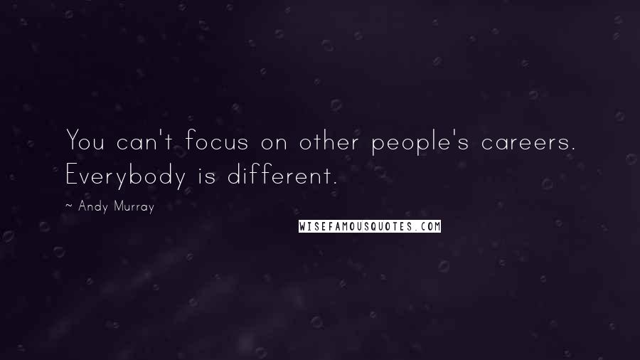 Andy Murray Quotes: You can't focus on other people's careers. Everybody is different.