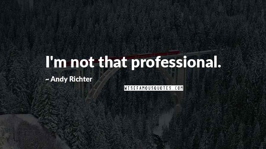 Andy Richter Quotes: I'm not that professional.