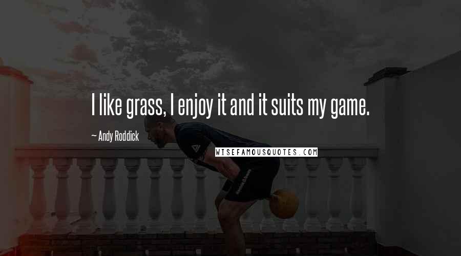 Andy Roddick Quotes: I like grass, I enjoy it and it suits my game.