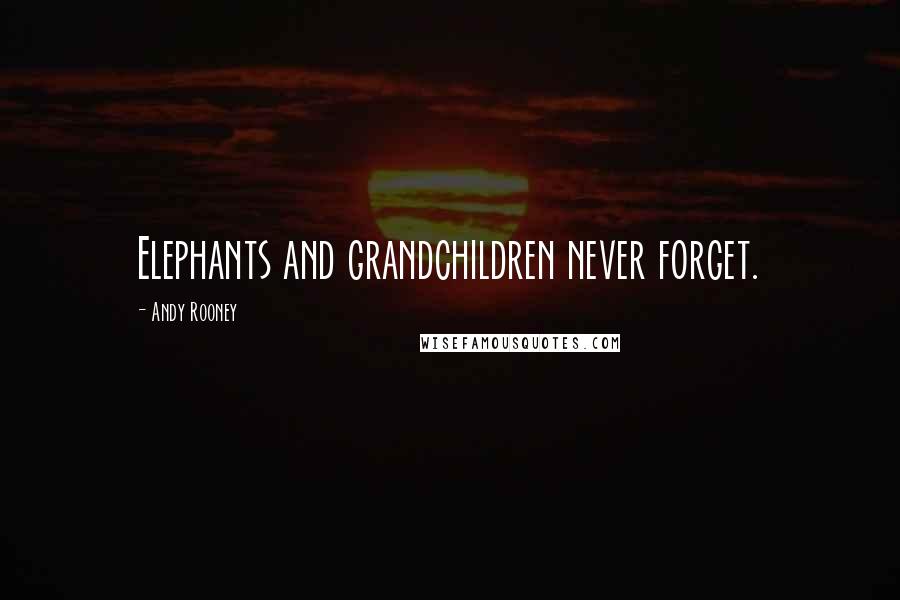 Andy Rooney Quotes: Elephants and grandchildren never forget.