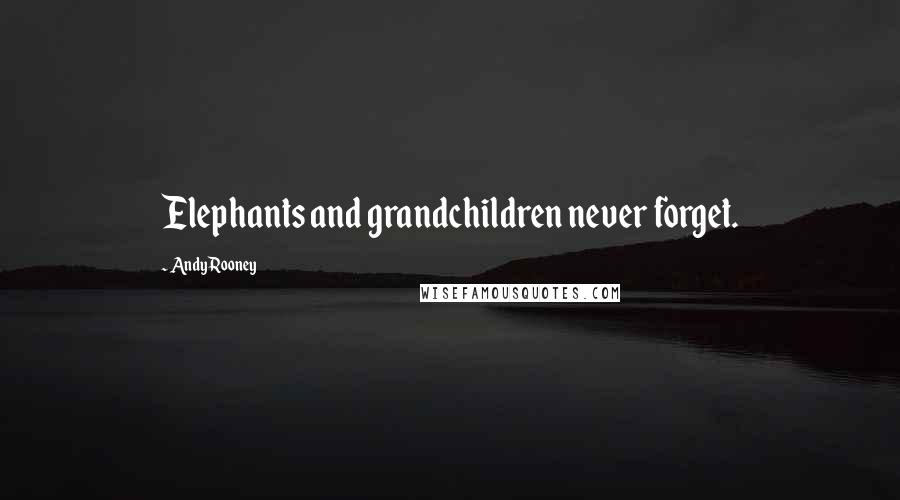 Andy Rooney Quotes: Elephants and grandchildren never forget.