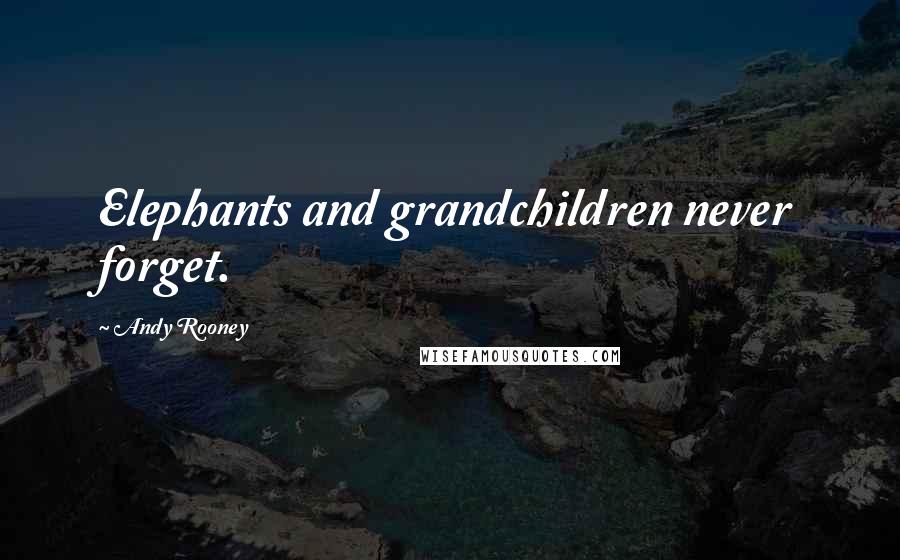 Andy Rooney Quotes: Elephants and grandchildren never forget.