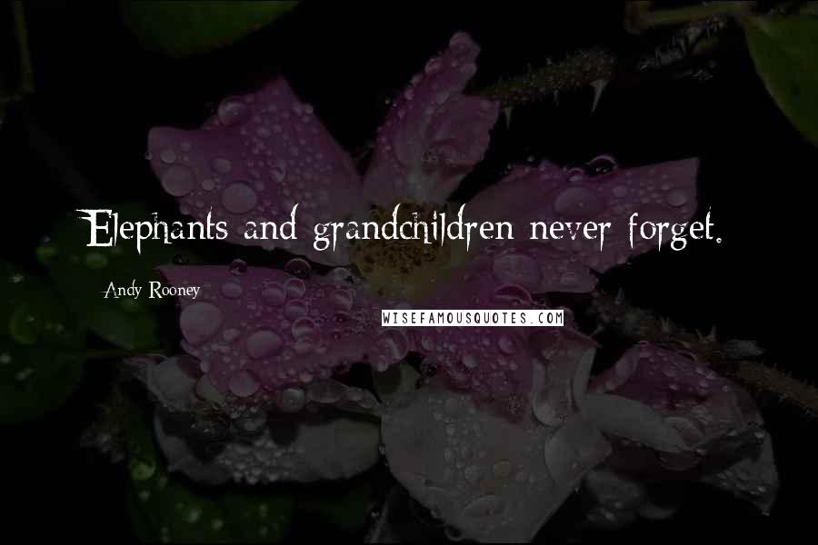 Andy Rooney Quotes: Elephants and grandchildren never forget.