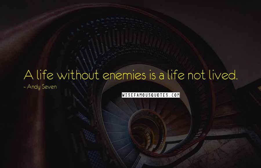 Andy Seven Quotes: A life without enemies is a life not lived.