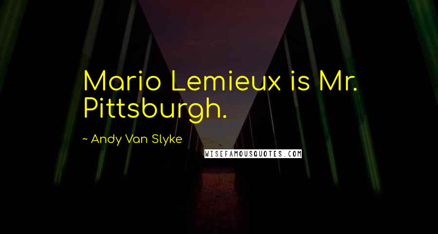 Andy Van Slyke Quotes: Mario Lemieux is Mr. Pittsburgh.