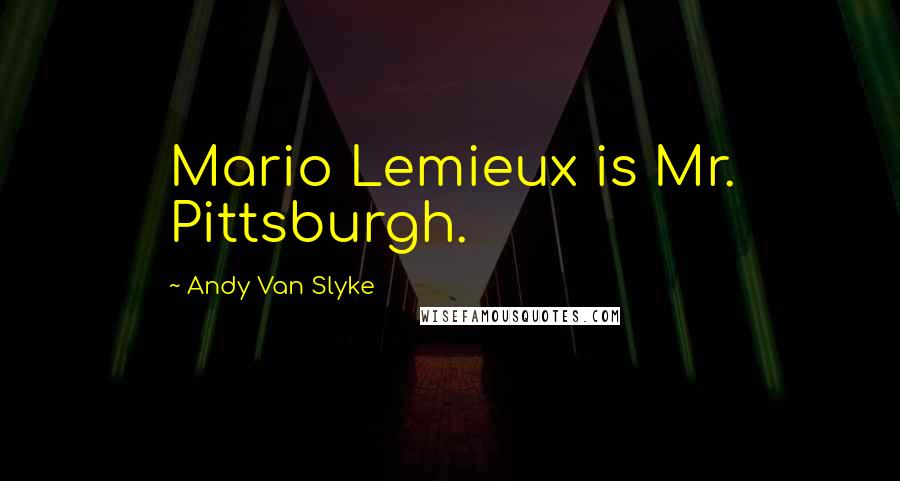 Andy Van Slyke Quotes: Mario Lemieux is Mr. Pittsburgh.