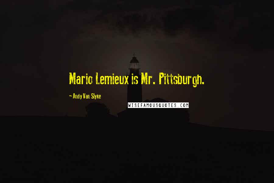 Andy Van Slyke Quotes: Mario Lemieux is Mr. Pittsburgh.