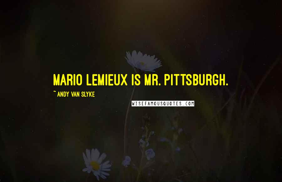 Andy Van Slyke Quotes: Mario Lemieux is Mr. Pittsburgh.