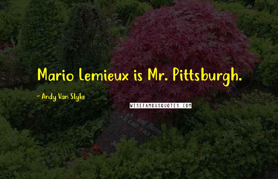 Andy Van Slyke Quotes: Mario Lemieux is Mr. Pittsburgh.