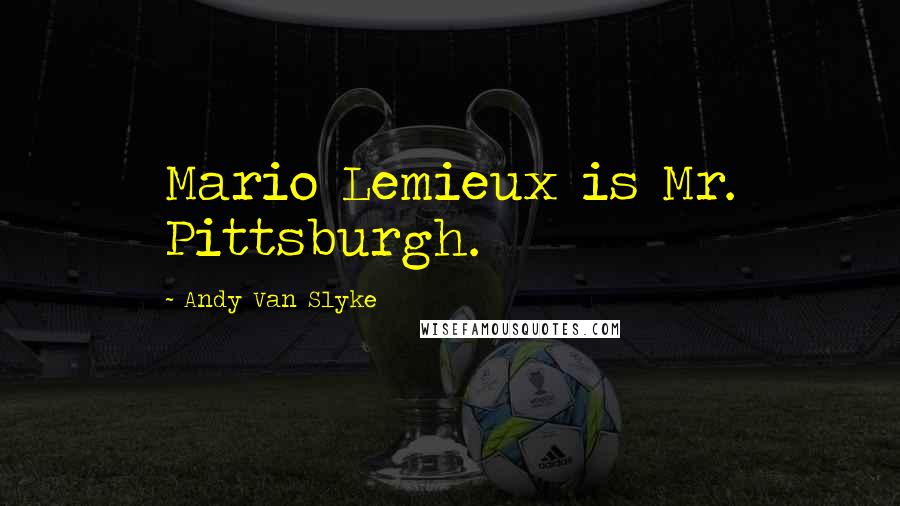 Andy Van Slyke Quotes: Mario Lemieux is Mr. Pittsburgh.