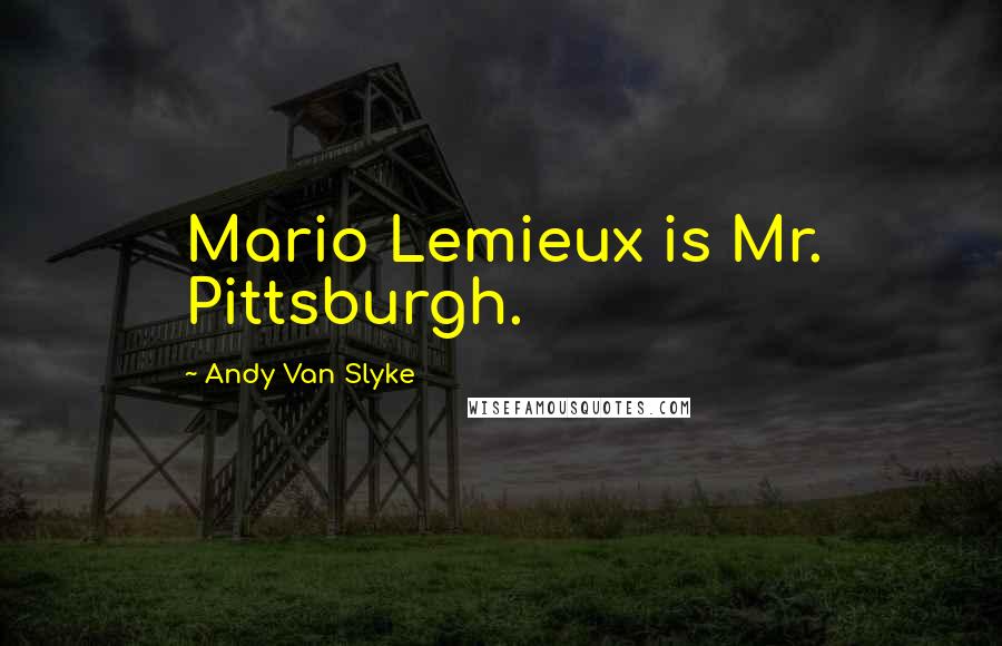 Andy Van Slyke Quotes: Mario Lemieux is Mr. Pittsburgh.