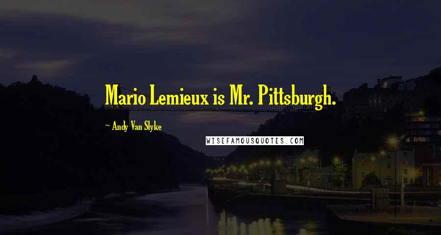 Andy Van Slyke Quotes: Mario Lemieux is Mr. Pittsburgh.