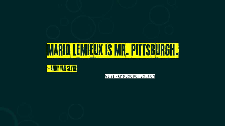 Andy Van Slyke Quotes: Mario Lemieux is Mr. Pittsburgh.