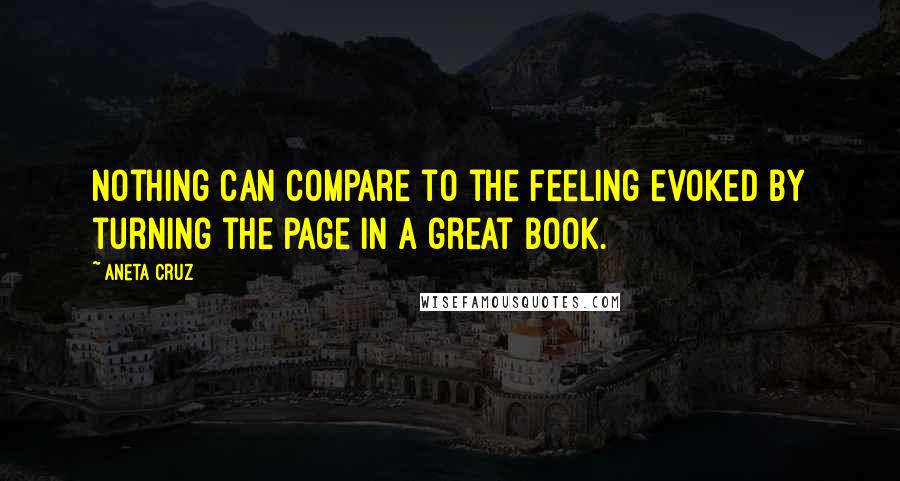 Aneta Cruz Quotes: Nothing can compare to the feeling evoked by turning the page in a great book.