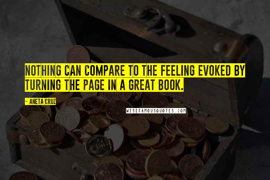 Aneta Cruz Quotes: Nothing can compare to the feeling evoked by turning the page in a great book.