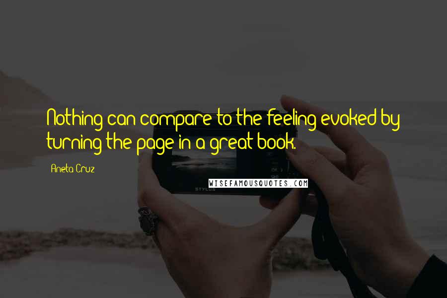 Aneta Cruz Quotes: Nothing can compare to the feeling evoked by turning the page in a great book.