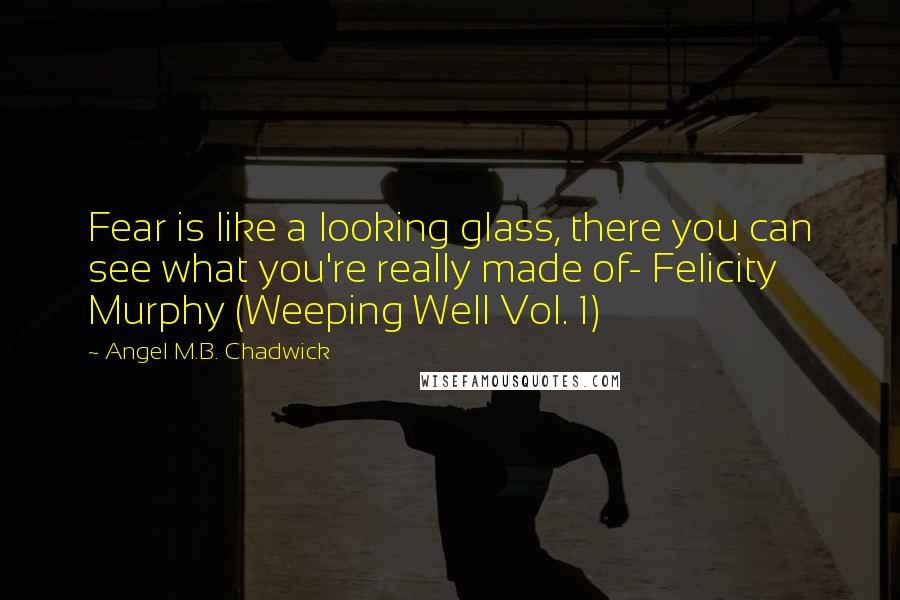 Angel M.B. Chadwick Quotes: Fear is like a looking glass, there you can see what you're really made of- Felicity Murphy (Weeping Well Vol. 1)